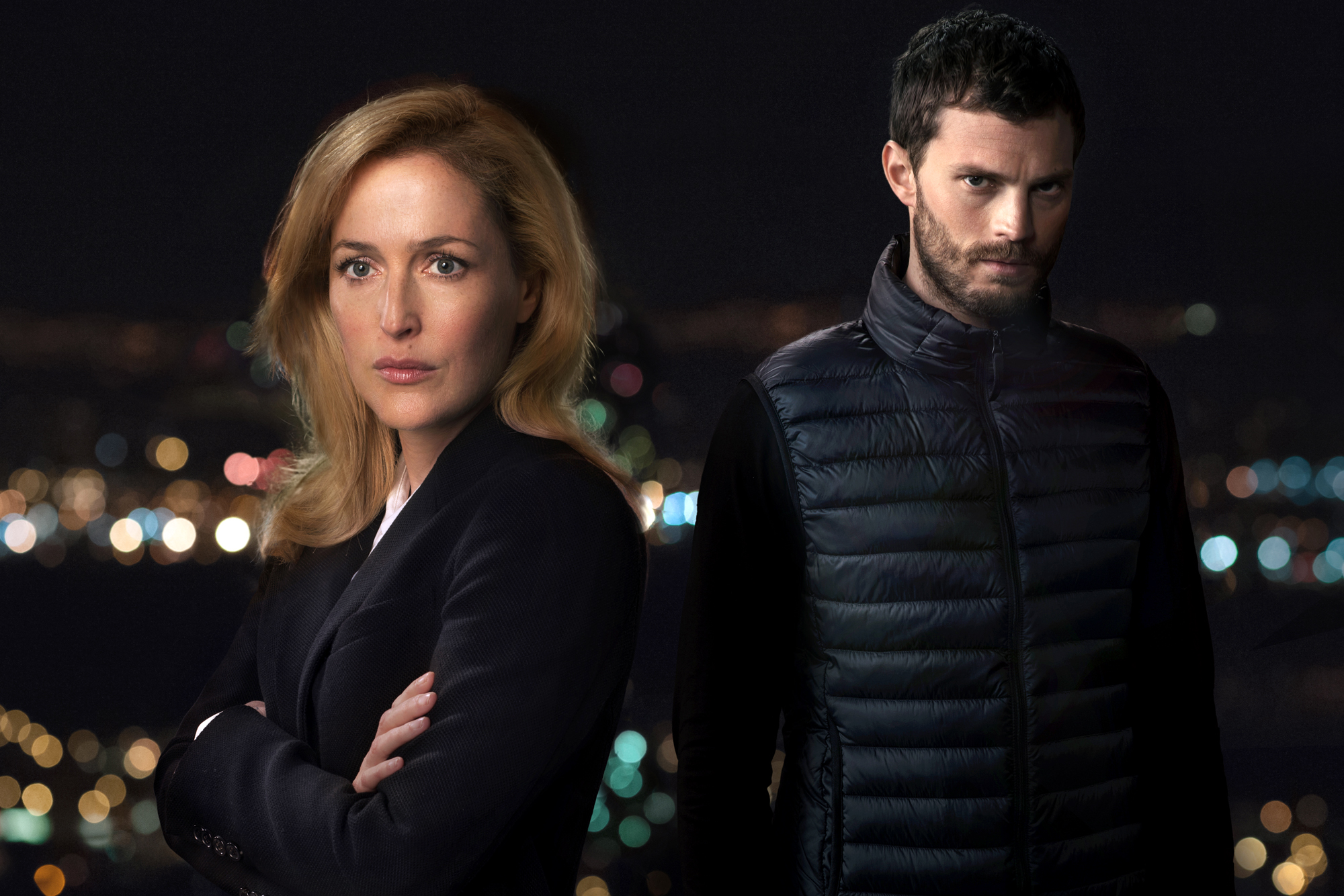 TV STILL -- DO NOT PURGE -- Gillian Anderson and Jamie Dorman from "The Fall" season 2. Photo courtesy of Netflix